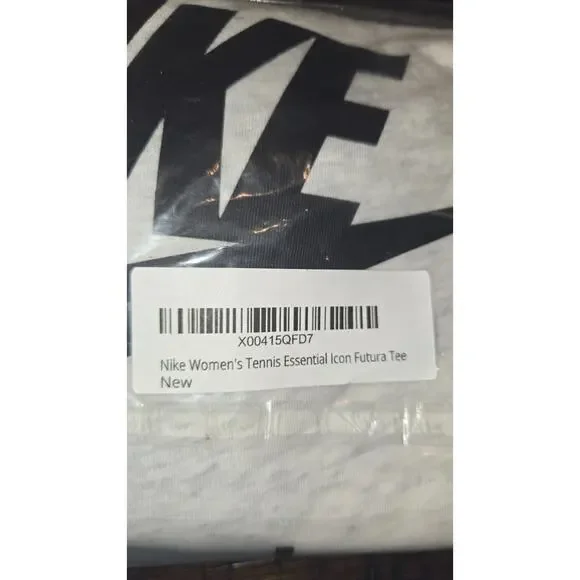 Nike Women's Tennis Essential Icon Futura Tee - Size Small - New - Picture 2 of 3